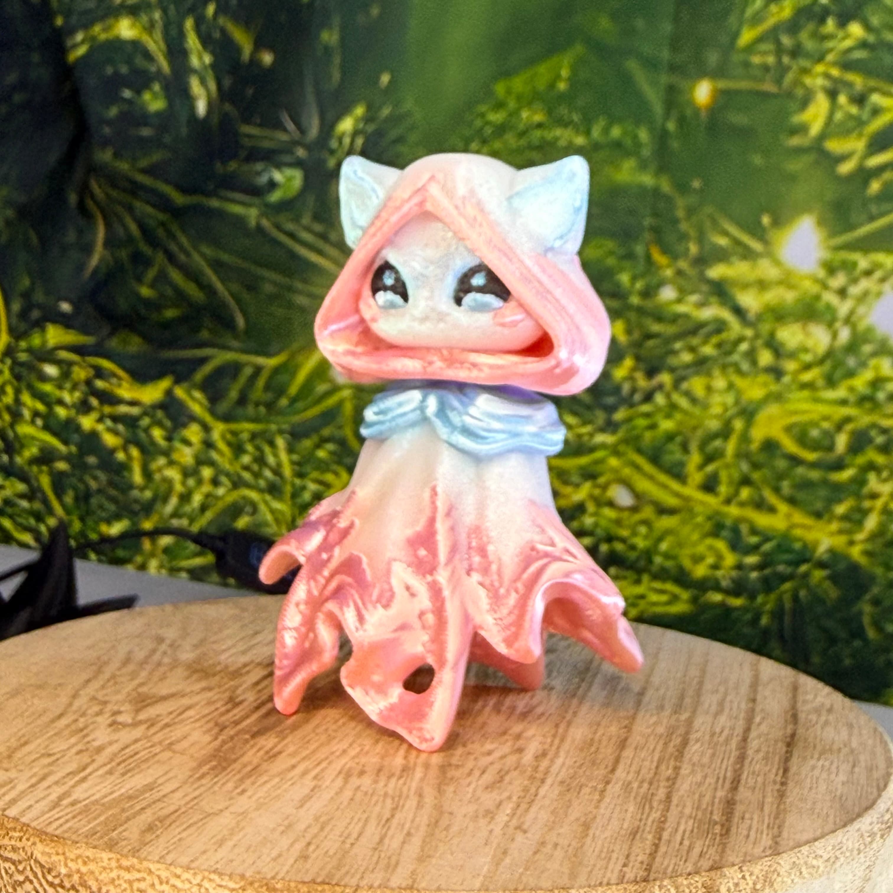 Flexi Glow in the Dark Floaty Ghost Figurine Sparkling Glitter White Base with Blue Black Pink Hues Unique Interactive Decor for Shelves or Desks Decoration Ornaments thumbnail 18