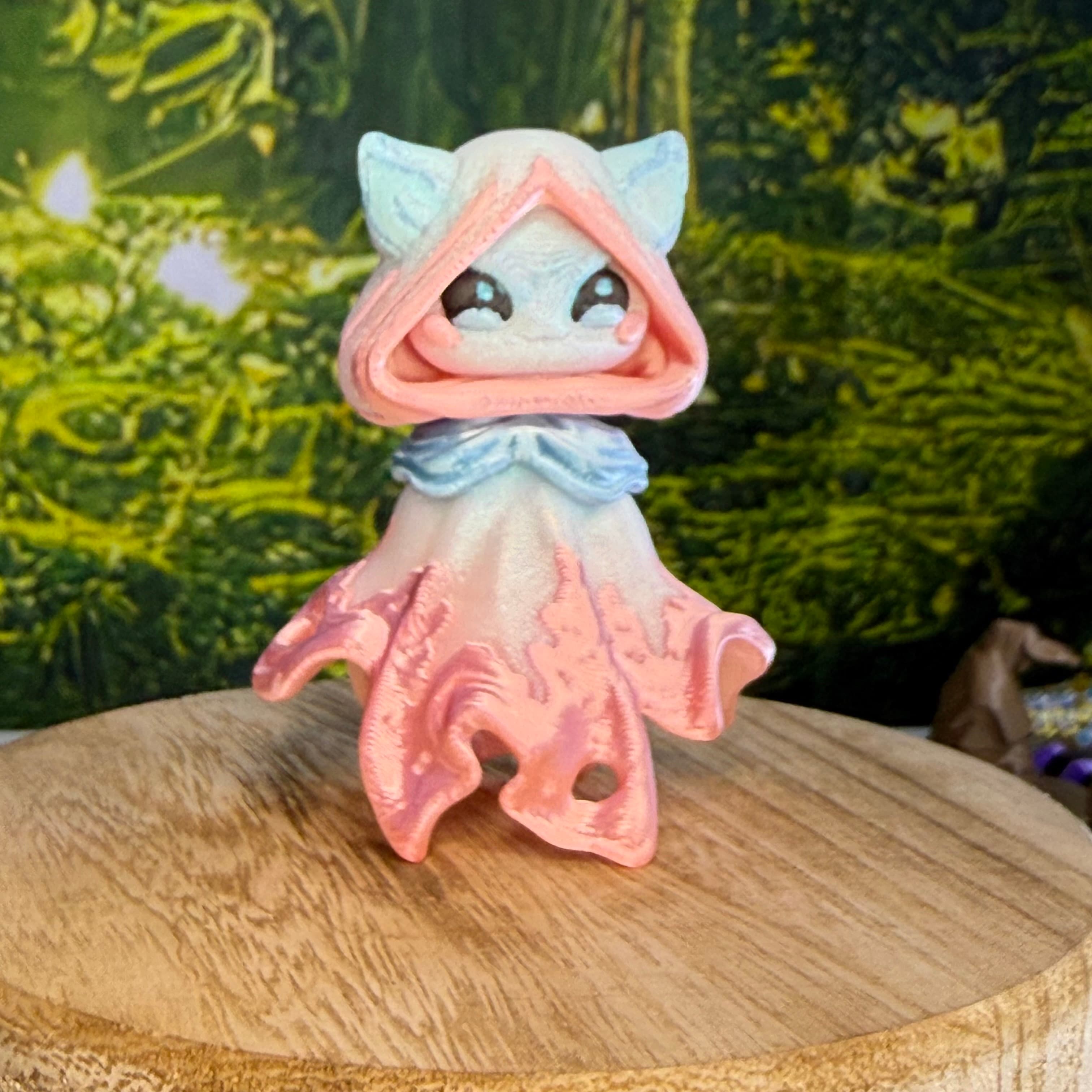 Flexi Glow in the Dark Floaty Ghost Figurine Sparkling Glitter White Base with Blue Black Pink Hues Unique Interactive Decor for Shelves or Desks Decoration Ornaments thumbnail 19