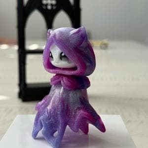 Flexi Glow in the Dark Floaty Ghost Figurine Sparkling Glitter White Base with Blue Black Pink Hues Unique Interactive Decor for Shelves or Desks Decoration Ornaments thumbnail 10