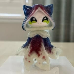 Flexi Glow in the Dark Floaty Ghost Figurine Sparkling Glitter White Base with Blue Black Pink Hues Unique Interactive Decor for Shelves or Desks Decoration Ornaments thumbnail 11