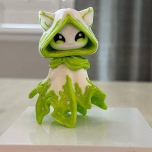 Flexi Glow in the Dark Floaty Ghost Figurine Sparkling Glitter White Base with Blue Black Pink Hues Unique Interactive Decor for Shelves or Desks Decoration Ornaments thumbnail 12